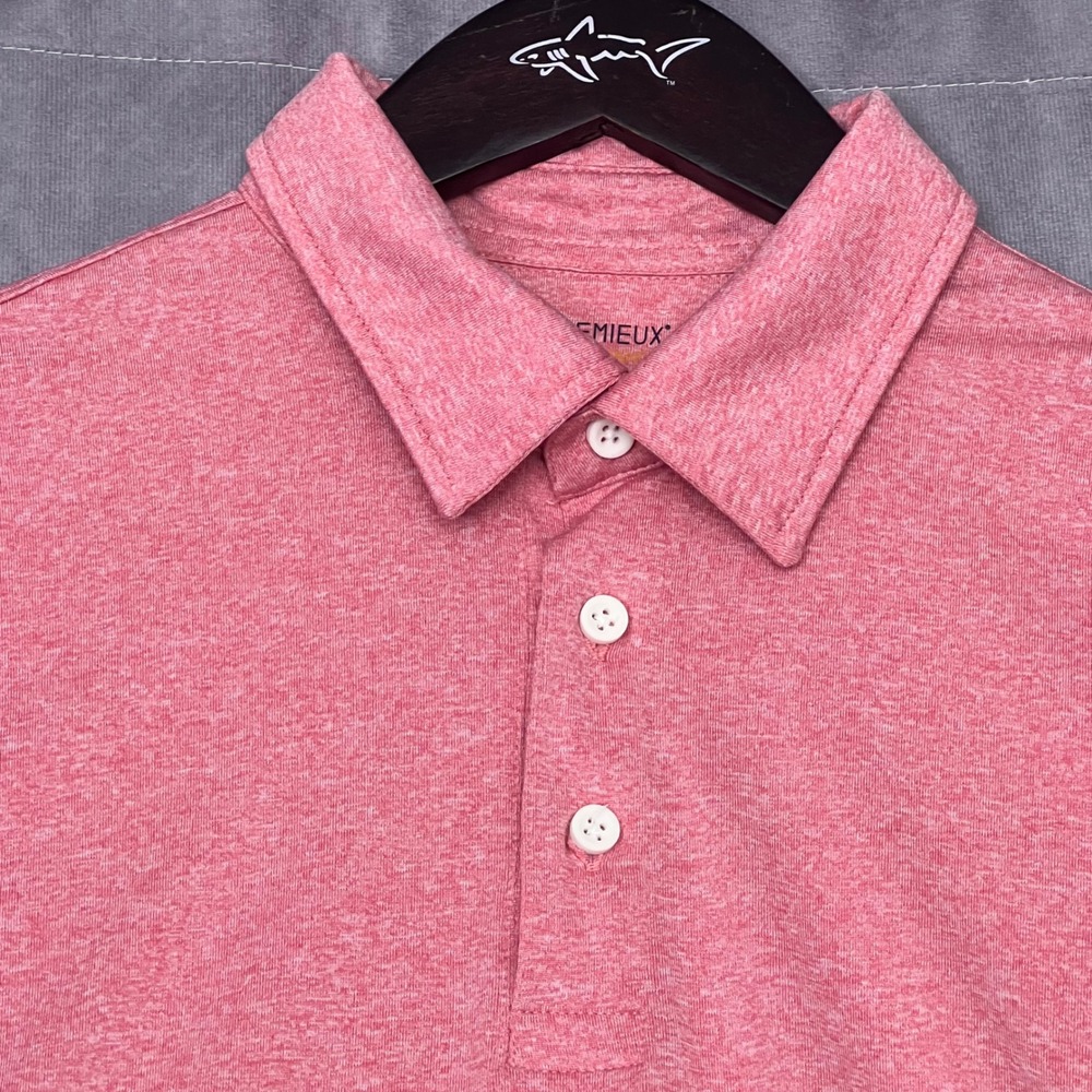 Cremieux Performance Polo Mens Large Pink Excellent Short Sleeve Stretch Golf